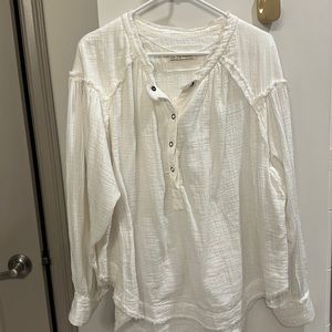 Free people white long sleeve